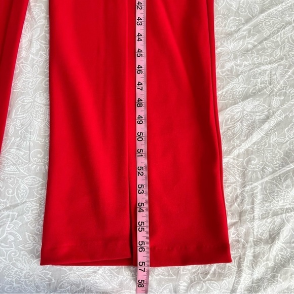 Bebe Jumpsuit Women XS Red Front Slit wide leg pant sleeveless Crepe          B5 - Picture 6 of 10